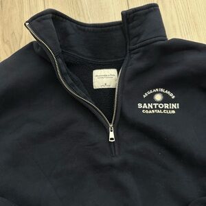 Abercrombie & Fitch Dark Blue Quarter Zip Sweater